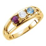 Birthstone Family Mother's Ring in Sterling Silver or Gold
