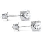 1 Ct Diamond Round Cut White Gold Stud Earrings