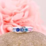 Birthstone Family Mother's Ring in Sterling Silver or Gold