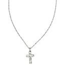 Kendra Scott Rhodium Cross Pendant Necklace