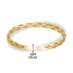 14K Solid Gold Braided Stackable Ring for Women