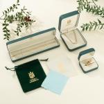 14K Solid Gold Braided Stackable Ring for Women