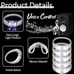 24 LED Sound Activated Glow Bracelets - White