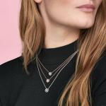 PANDORA Adjustable Sparkling Heart Necklace in Rose Gold