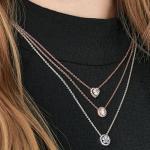 PANDORA Adjustable Sparkling Heart Necklace in Rose Gold