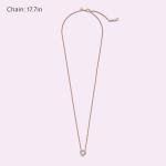 PANDORA Adjustable Sparkling Heart Necklace in Rose Gold