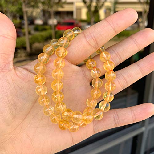 Natural Citrine Stretch Beaded Bracelet for Chakras Healing