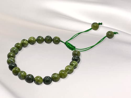 Green Jade Protection Healing Crystal Adjustable Bracelet Unisex