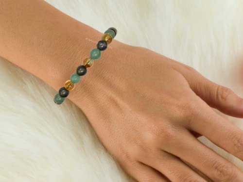 Pyrite Green Aventurine Citrine Wealth Success Bracelet Set