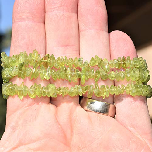 Radiant Zenergy Peridot Chip Bracelet + Selenite Heart