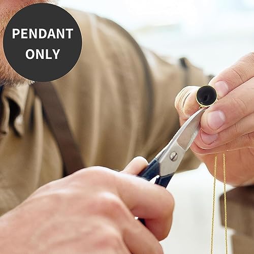 12mm Gold Onyx Pendant - Minimalist Jewelry Gift