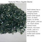 925 Sterling Silver Moss Agate Engagement Promise Ring