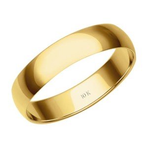 Lightweight 10K Yellow Gold Men's Wedding Band
