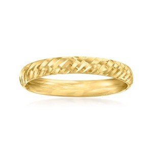 10kt Yellow Gold Diamond-Cut Ring, Size 8
