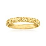 10kt Yellow Gold Diamond-Cut Ring, Size 8