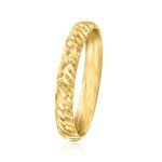 10kt Yellow Gold Diamond-Cut Ring, Size 8