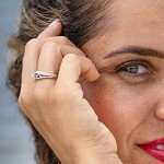 Rose Gold & Silver Diamond Promise Ring, Size 6