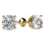 Lab-Grown 1 Carat Diamond Earrings in 14K Gold
