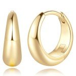 14K Gold Hypoallergenic Hoop Earrings for Women
