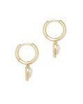 Kendra Scott Gold Heart Huggie Earrings