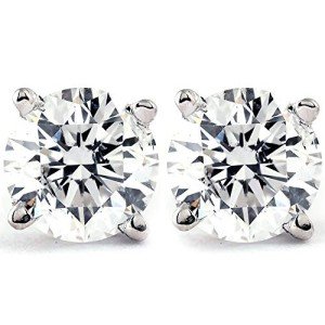 14k White Gold 1/3ct Diamond Stud Earrings