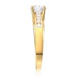 Solid 14k Yellow Gold Engagement Ring - Size 8