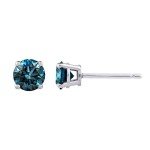 1/2 ct Blue Diamond Stud Earrings in 14K Gold