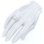 Stunning 14k White Gold Three-Stone Engagement Ring