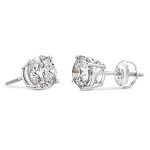 14k White Gold Diamond Stud Earrings, 0.5 cttw