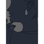 Diamond Hoop Earrings in Sterling Silver - 1 Inch