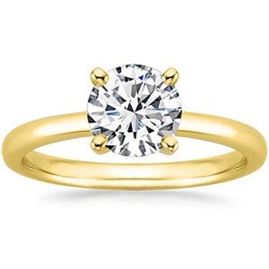 14K Yellow Gold 1 Carat Lab Grown Diamond Ring