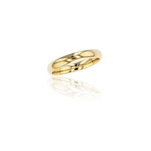14K Yellow Gold 3mm Polished Wedding Band, Size 7