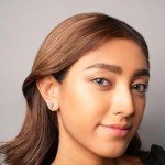 Heart-Shaped Diamond Stud Earrings in Sterling Silver