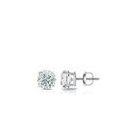 Lab Grown Diamond Round Stud Earrings in White Gold