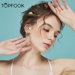 Moissanite Stud Earrings in White Gold Plated Silver