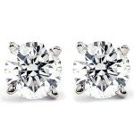 14k Gold 1/4ct Diamond Stud Earrings for Women