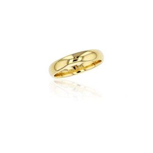 14K Yellow Gold 4mm Wedding Band - Size 8