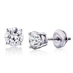 Lab Diamond 14K Gold Stud Earrings for Women