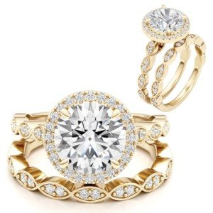 Elegant 3/4 Carat Lab Grown Diamond Ring Set