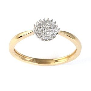 10k Yellow Gold Round Diamond Promise Ring