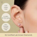 1/4 Carat IGI Certified Lab Grown Diamond Studs