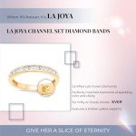 Channel Set 10k Yellow Gold Diamond Rings for Women