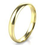 10K Yellow Gold 3MM Plain Wedding Band Ring