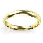 10K Yellow Gold 3MM Plain Wedding Band Ring