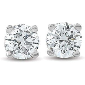 1/2Ct Diamond Stud Earrings in 14K Yellow Gold