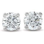 1/2Ct Diamond Stud Earrings in 14K Yellow Gold