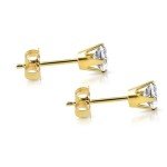 1/2Ct Diamond Stud Earrings in 14K Yellow Gold