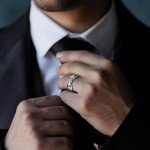 8MM Tungsten Carbide White Gold Wedding Band Ring