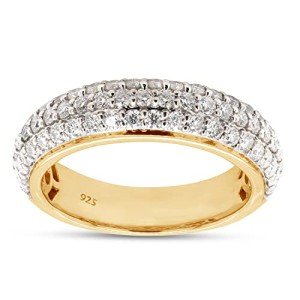 1.00 Carat Moissanite & Diamond Eternity Ring