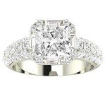 14K White Gold 1.75 Carat Lab Grown Diamond Halo Ring